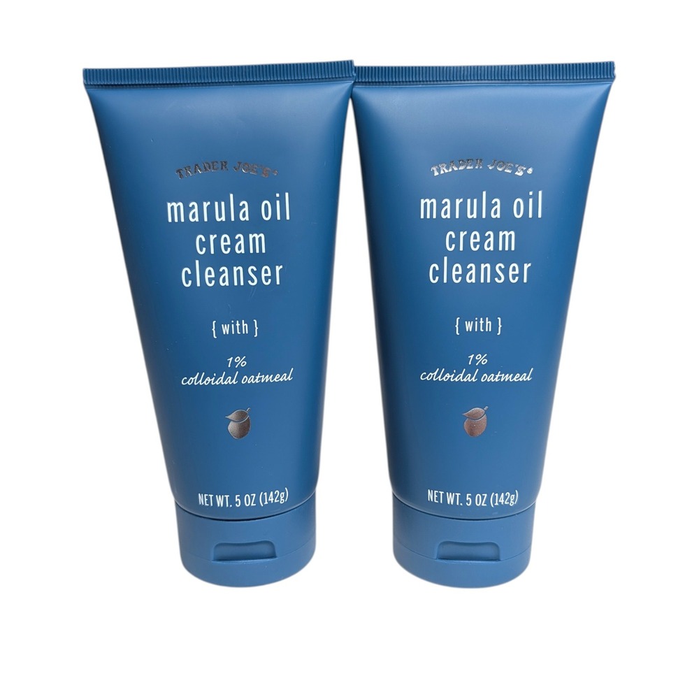 Trader Joes Marula Oil Cream Cleanser‎ with 1% Colloidal Oatmeal 5oz Set of 2